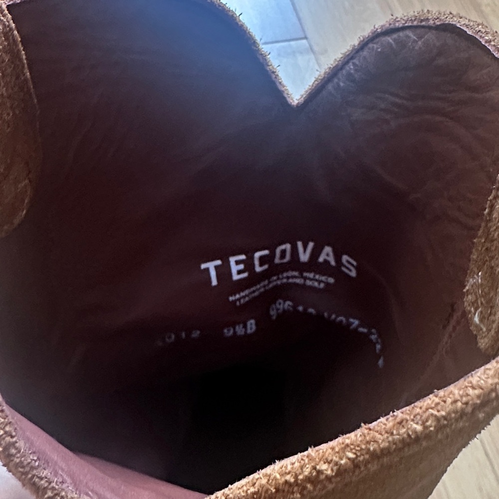 Tecovas Jodie Suede Sienna Western Heeled Boots - Picture 8 of 8